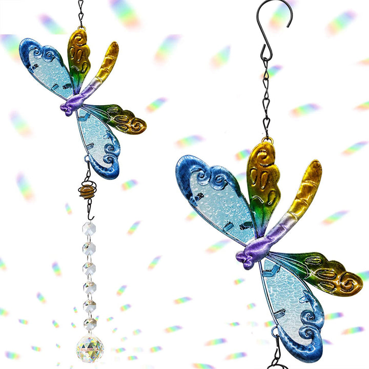 Olivenorma Angel Aura Quartz Butterfly Dragonfly Wind Chime - image 2