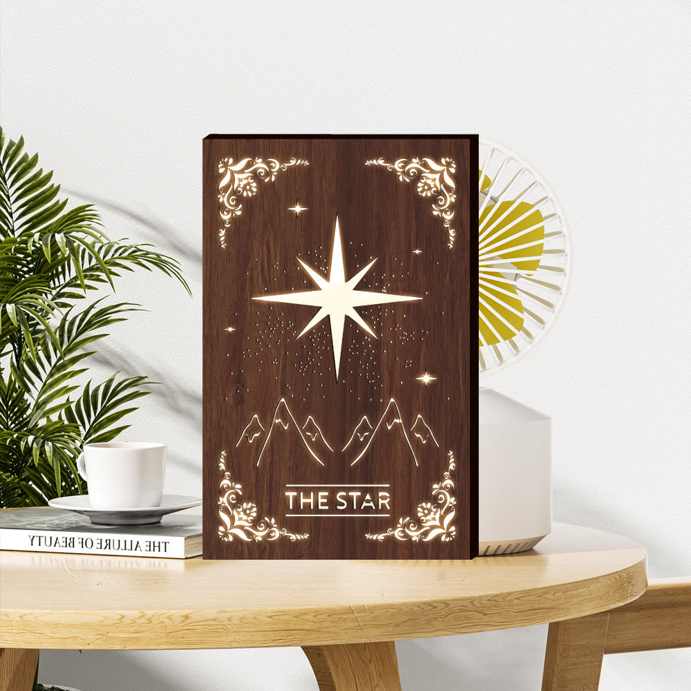 Olivenorma "THE STAR" Wooden Hill Starry Sky Lamp Decoration - image 3