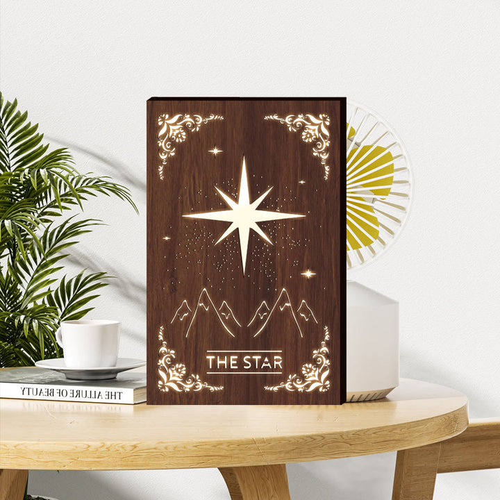 Olivenorma "THE STAR" Wooden Hill Starry Sky Lamp Decoration - image 3