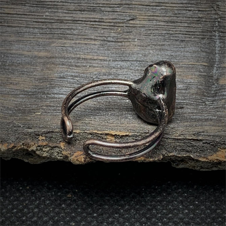 Olivenorma Natural Irregular Raw Stone Twelve Birthstone Adjustable Ring - image 45