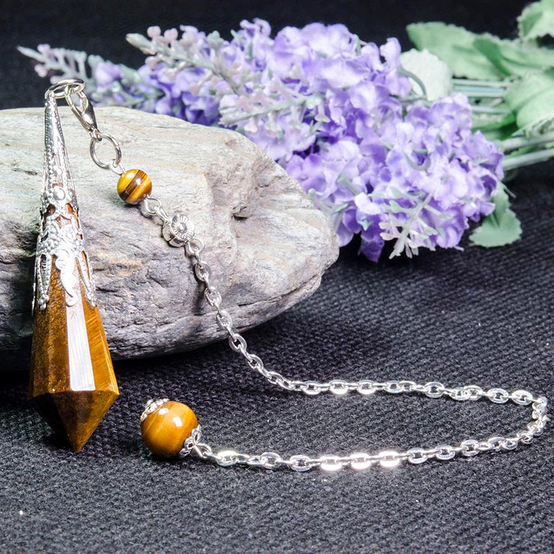 Tiger Eye Protection Pendulum - Silver - image 5