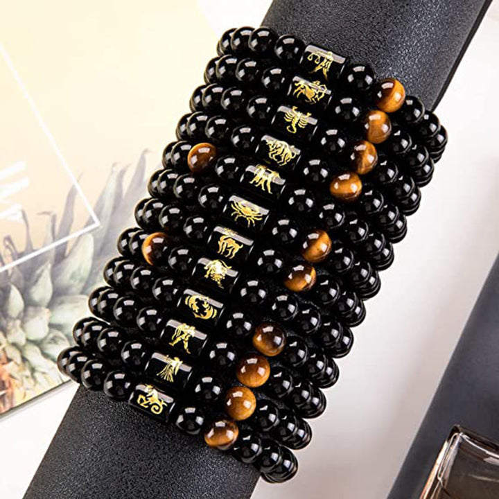 Olivenorma Tiger Eye With Obsidian Zodiac Bracelet - image 13