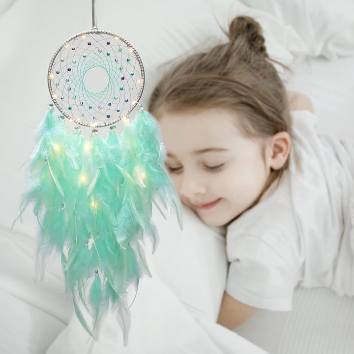 Olivenorma LED Light Up Handmade Feather Dream Catcher - image 12