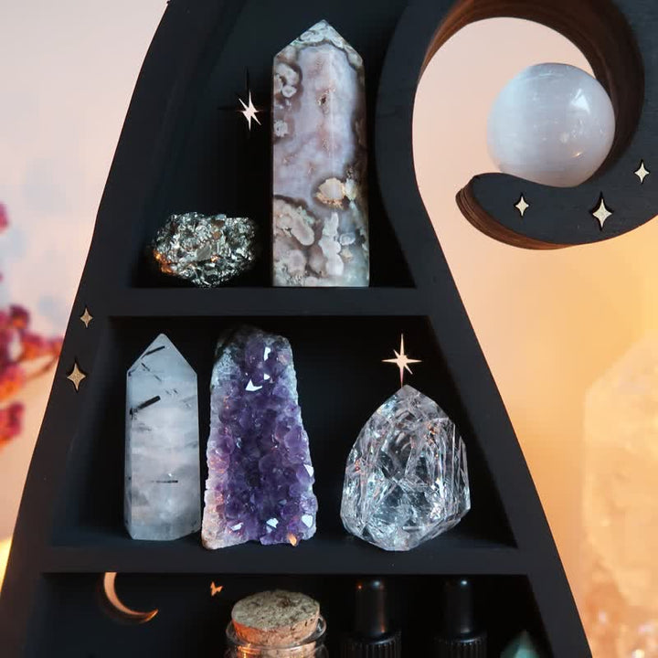 Olivenorma Witch Hat Wooden Crystal Shelf - image 2