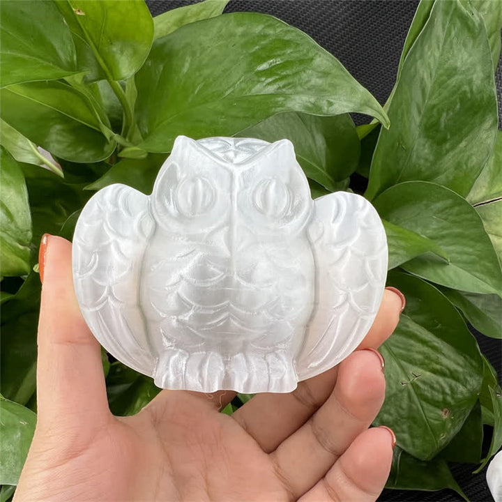 Olivenorma Clear Crystal Owl Gemstone Decoration - image 1
