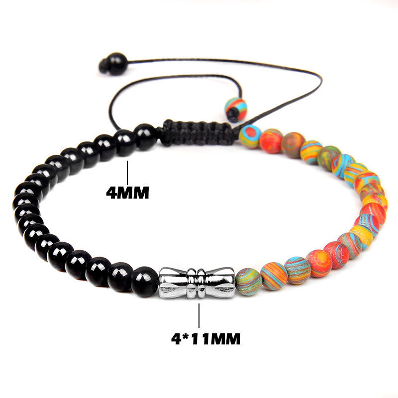 Olivenorma 4mm Black Onyx & Natural Stone Braided Bracelet - image 16
