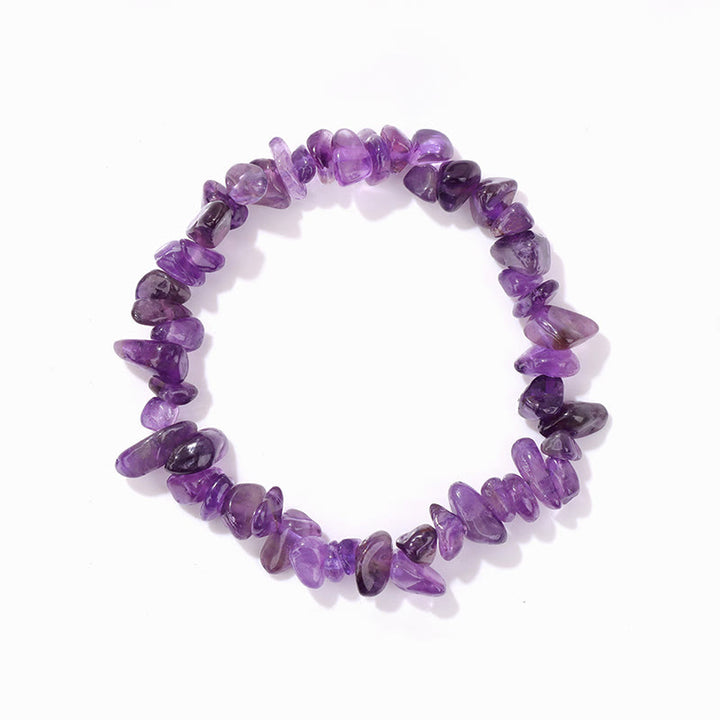 Olivenorma Colorful Natural Irregular Gravel Bracelet - Amethyst - image 31