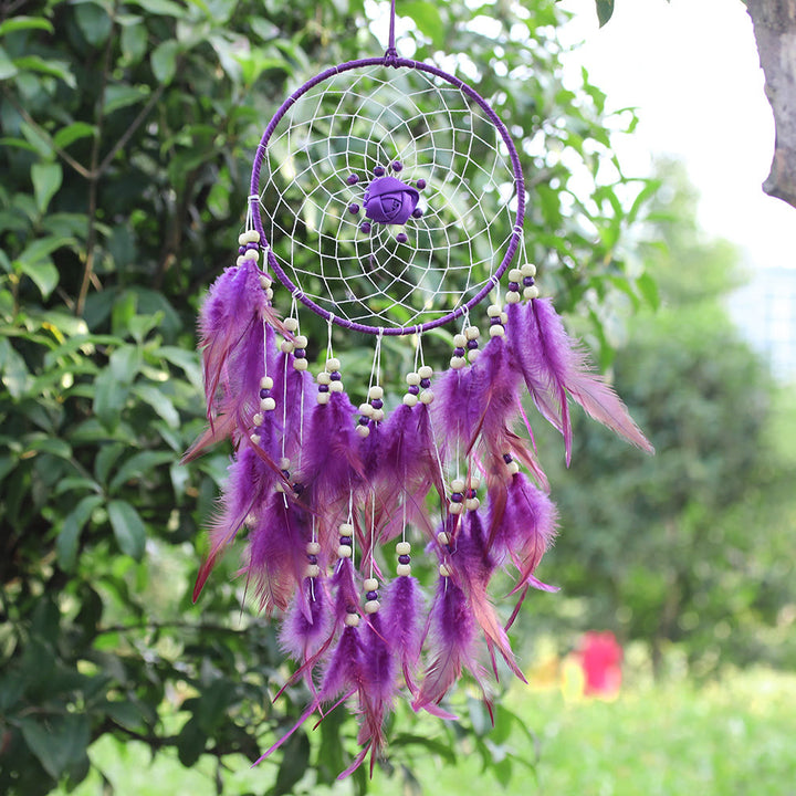 Olivenorma Large Purple Creative Style Rose Dream Catcher - image 6