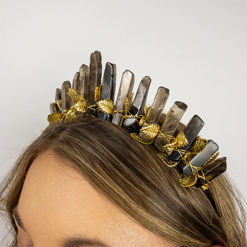 Olivenorma Smoky Quartz Witch Crystal Crown - image 1