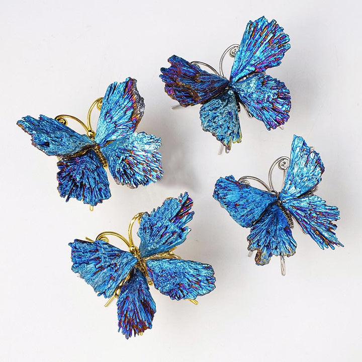 Olivenorma Aura Tourmaline Kyanite Butterfly Gemstone Decoration - image 3