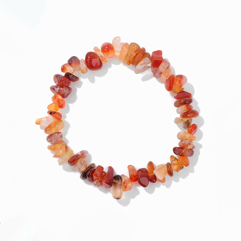 Olivenorma Colorful Natural Irregular Gravel Bracelet - Carnelian - image 8