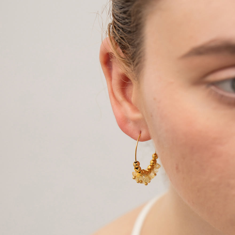 Olivenorma Natural Gravel Stainless Steel Earrings - image 8