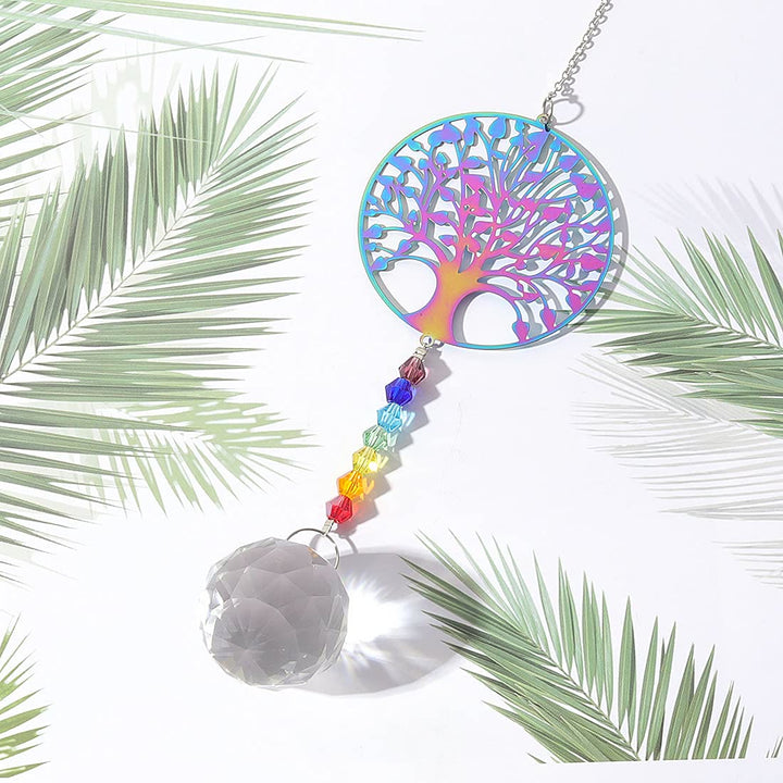 Olivenorma Clear Crystal Hanging Chakra Beads Wind Chime Suncatcher - image 17