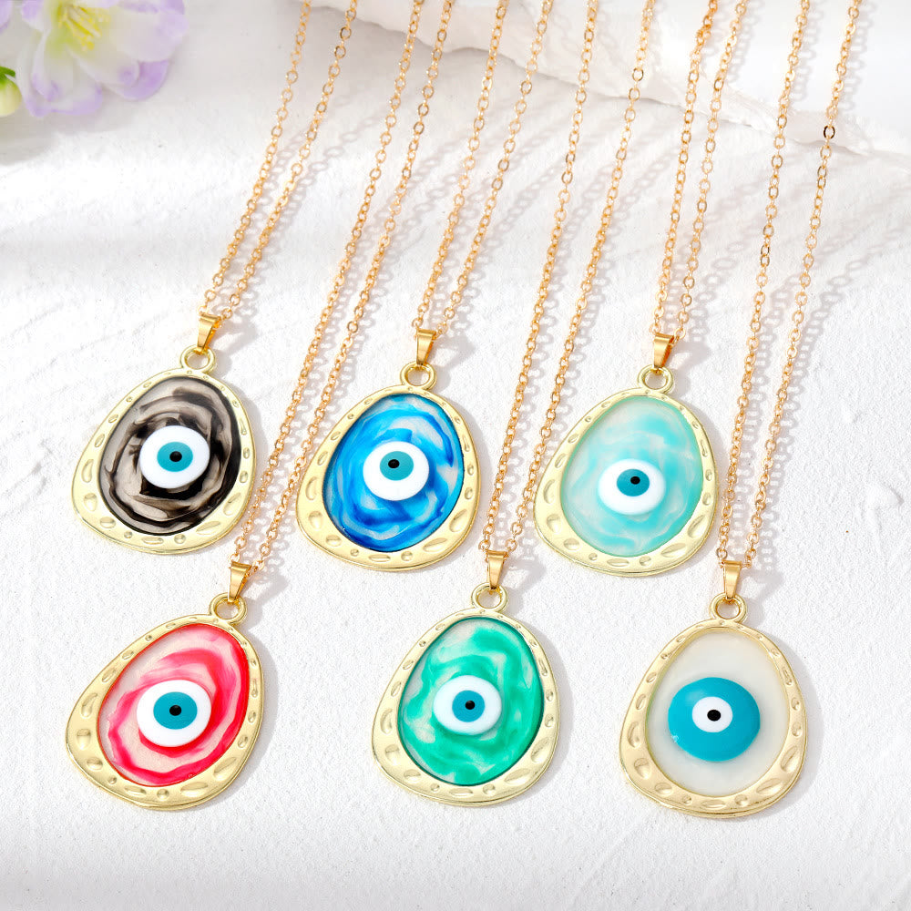 Olivenorma Multicolor Epoxy Evil Eye Necklace - image 0