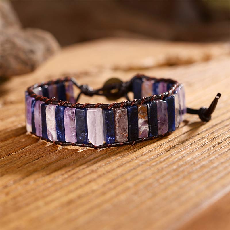 Amethyst Lapis Lazuli Bracelet - Amethyst&Lapis Lazuli - image 0