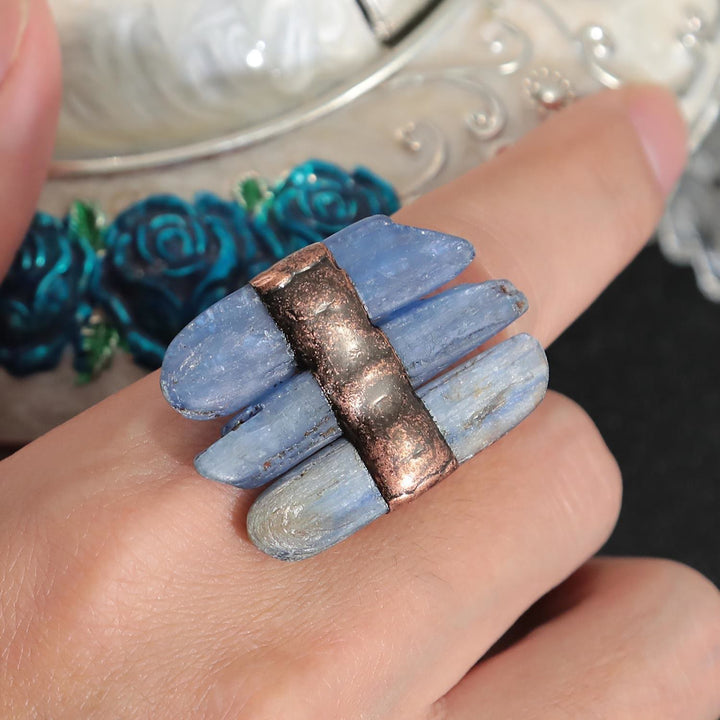 Olivenorma Natural Kyanite Adjustable Ring - image 1