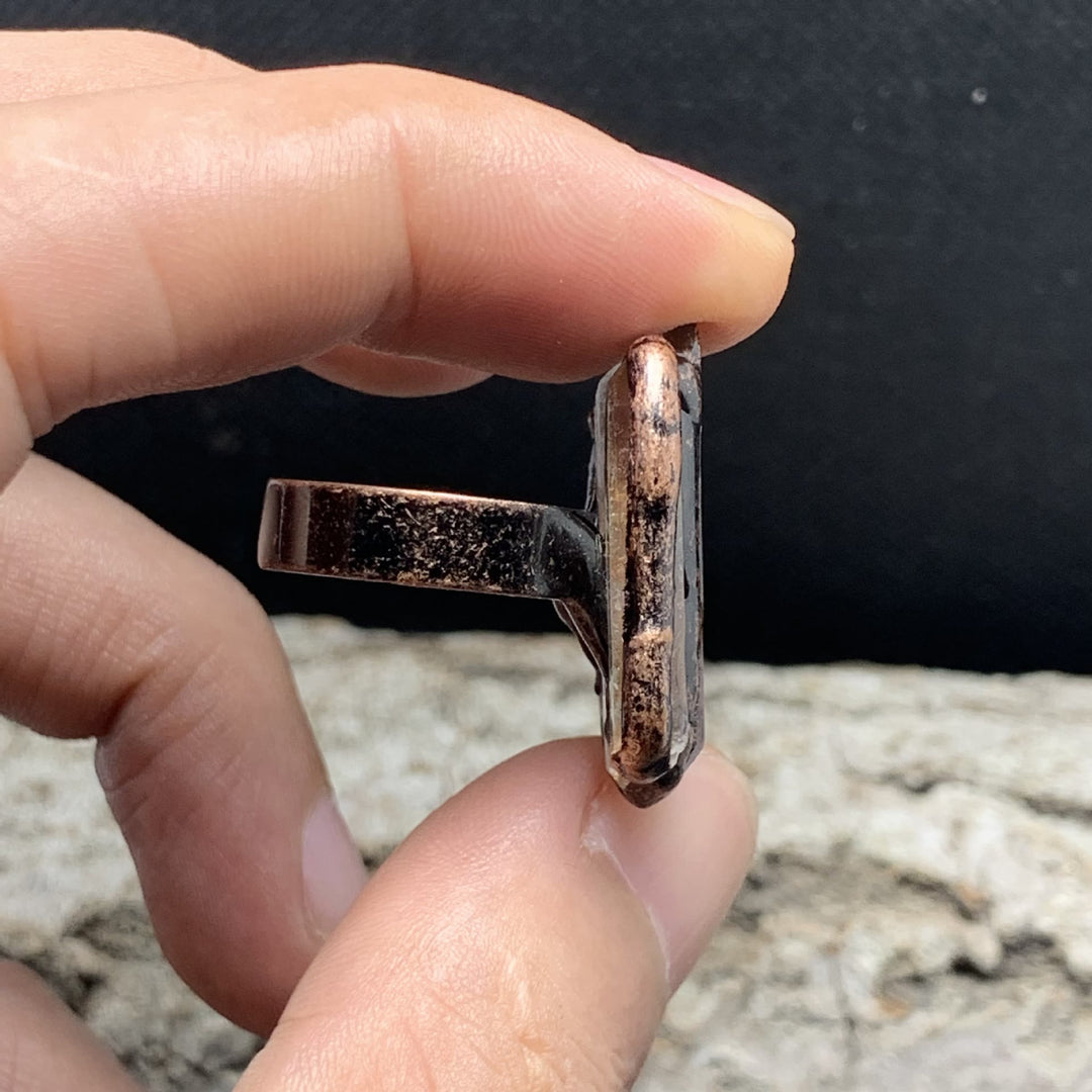 Olivenorma Natural Clear Quartz Irregular Triple Combination Adjustable Ring - image 7