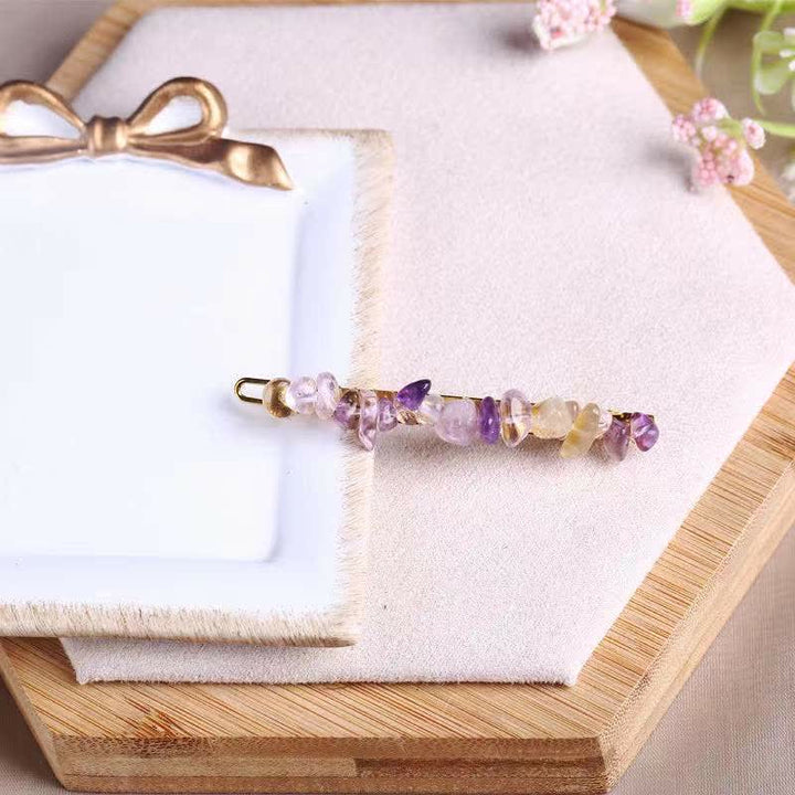 Olivenorma Natural Broken Crystal Hairpin - Amethyst#2 - image 24
