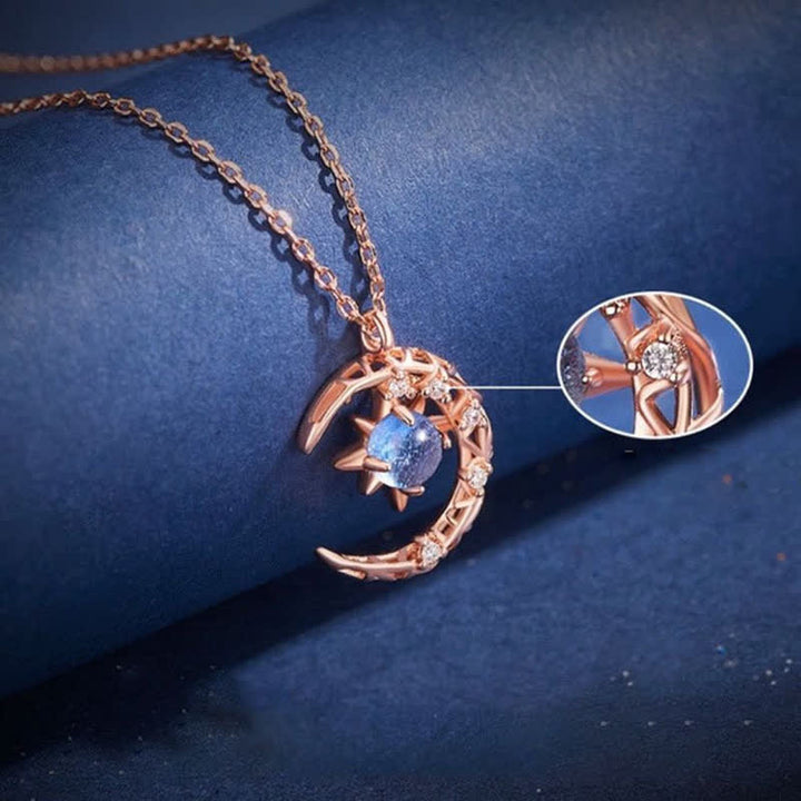 Olivenorma Celestial Dainty Moon Moonstone Necklace - image 8