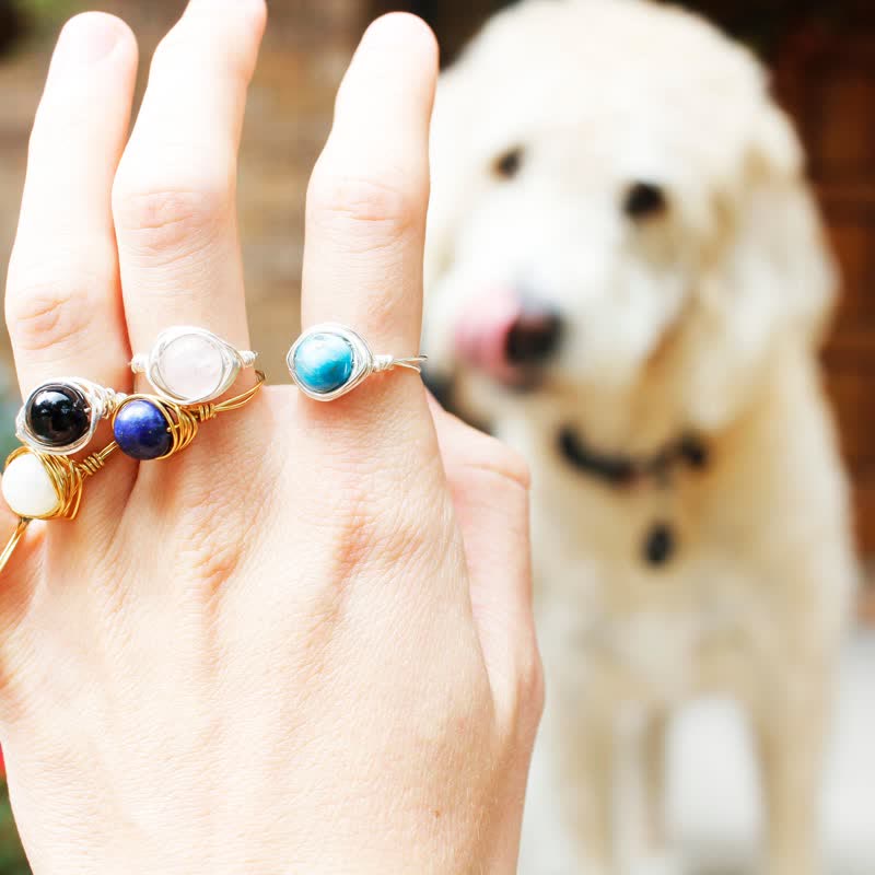 Wire Wrapped Healing Crystal Ring - image 18