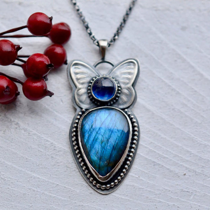 Olivenorma Butterfly Design Labradorite Pendant - image 1