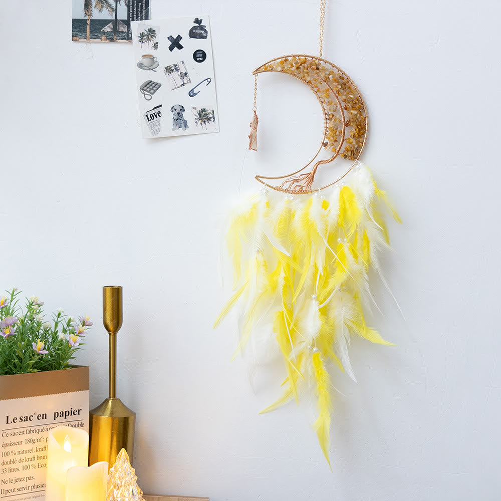 Olivenorma Natural Gravel Woven Tree of Life Moon Dream Catcher - image 19