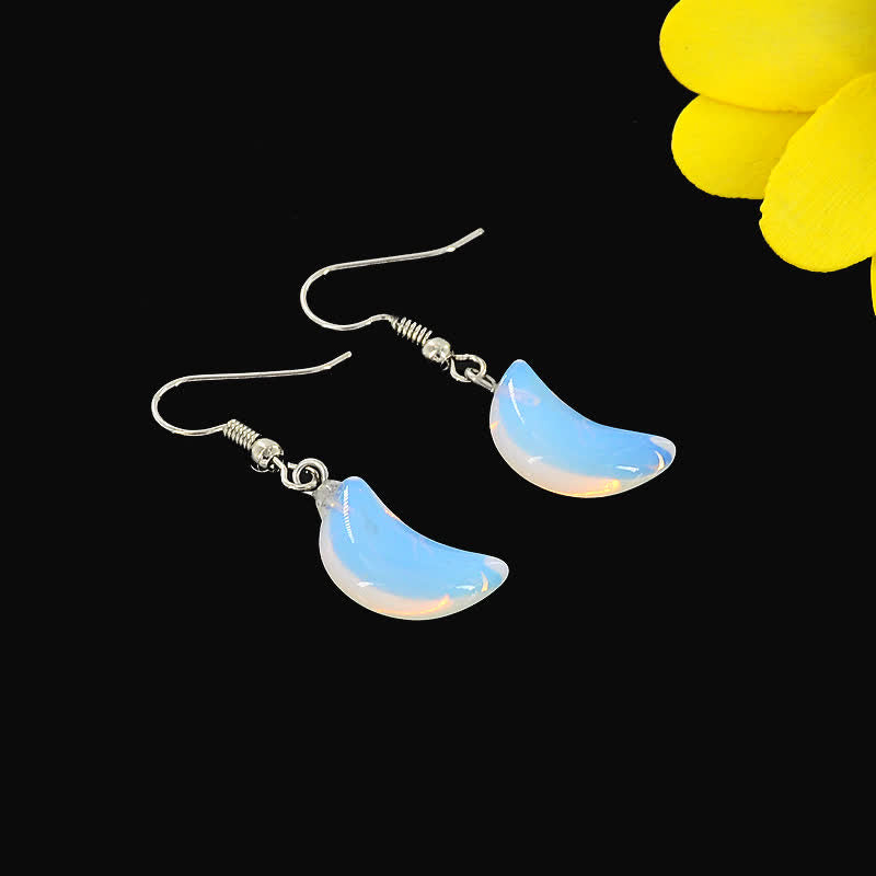 Natural Opal Moon Reki Earrings - image 3
