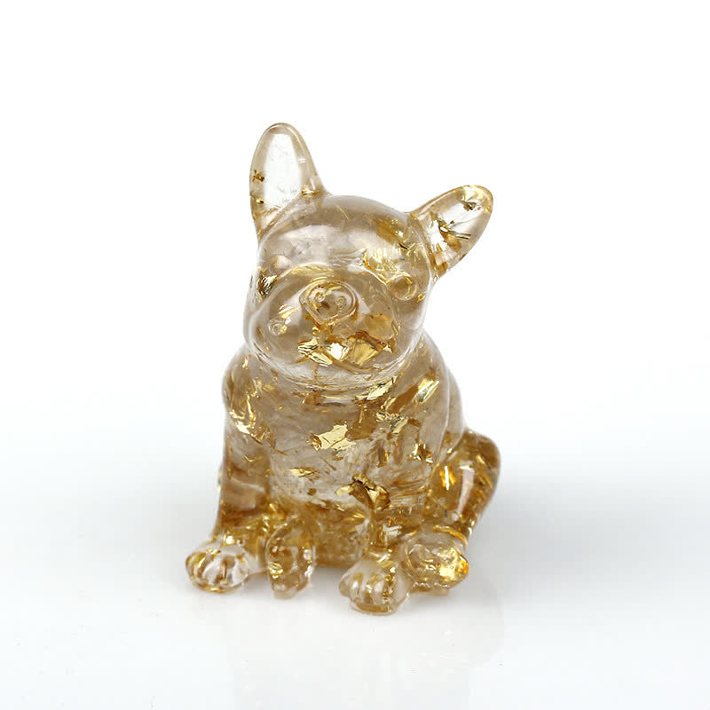 Olivenorma Crystal French Bulldog Gemstone Decoration - Clear Crystal - image 2