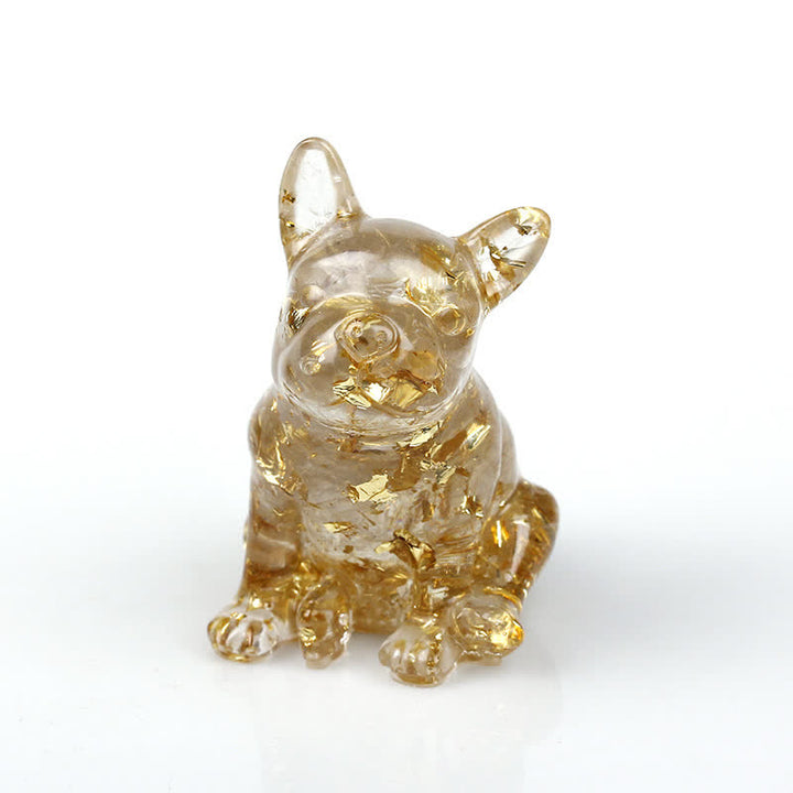 Olivenorma Crystal French Bulldog Gemstone Decoration - Clear Crystal - image 2