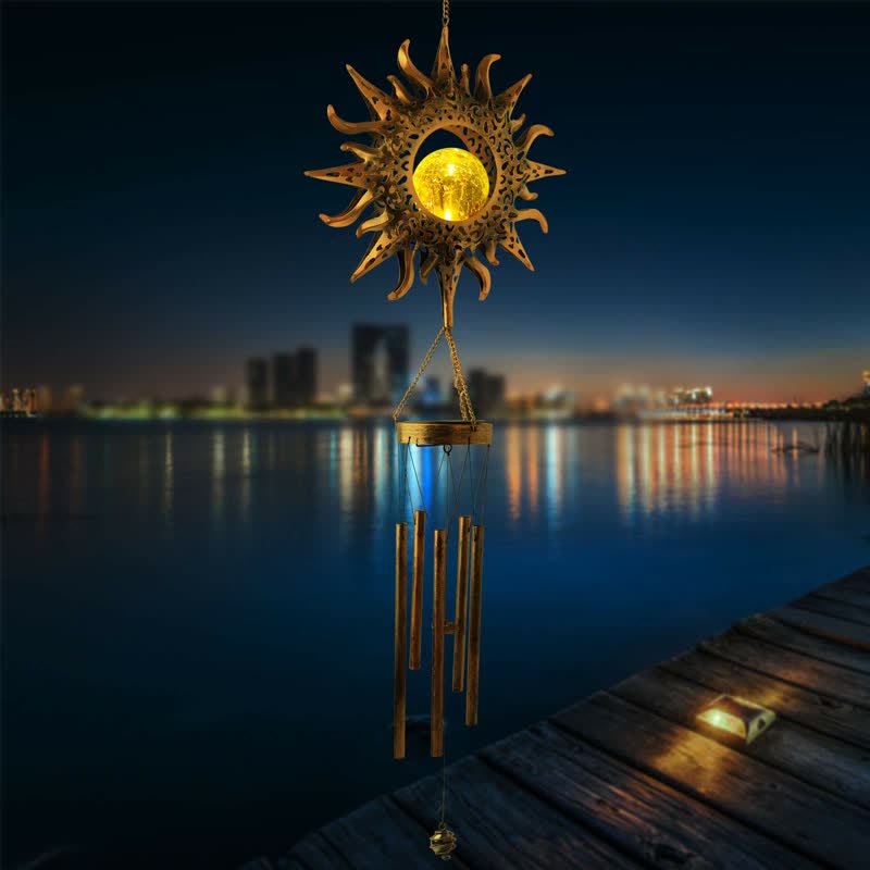 Olivenorma Solar Moon or Sun Wind Chime Ornaments - Sun - image 6
