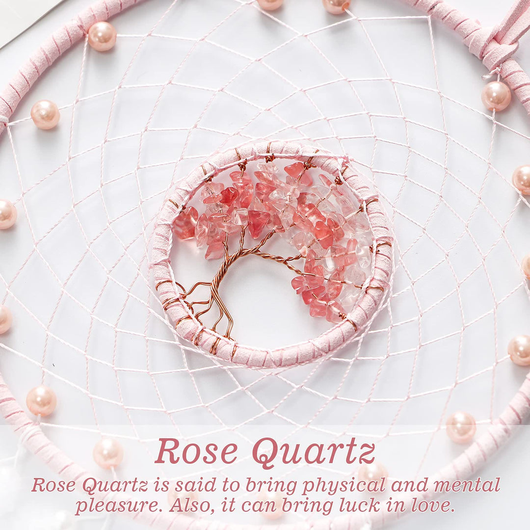 Olivenorma Crystal Tree Of Life Feather Glow Dream Catcher - image 13