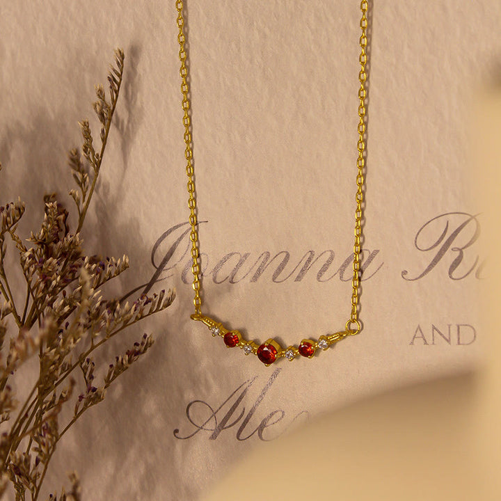 Olivenorma "Symbol of Independence" Garnet Diamond Necklace - image 11