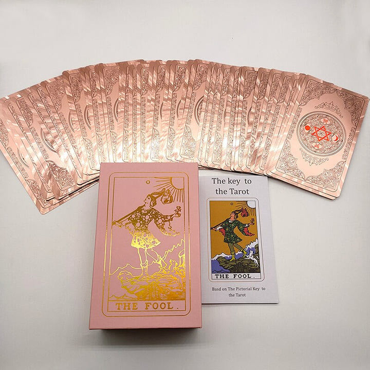 Olivenorma Bronzing Pink Gold Foil Tarot Deck Cards - image 12