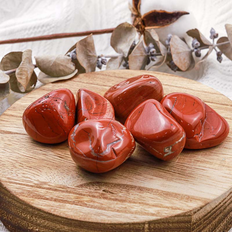 Olivenorma Red Jasper Natural Tumbled Stone Set - image 2