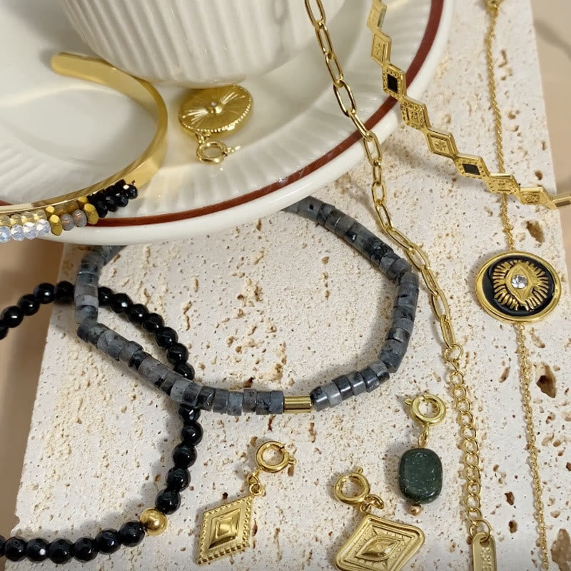 Olivenorma Bohemian Ethnic Style Natural Stone Open Bracelet - image 13