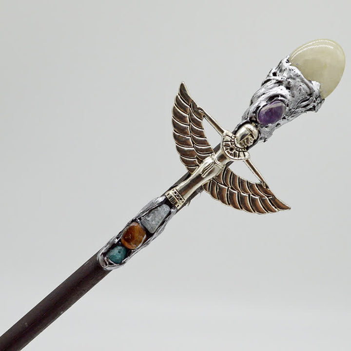 Olivenorma Witch Angel Natural Crystal Wands - Citrine - Silver - image 25