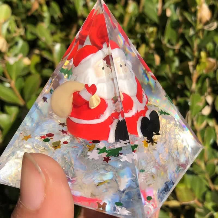 Olivenorma Christmas Santa With Moonstone Orgone Pyramid - image 2