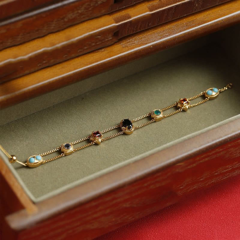 Olivenorma Western Retro Style Double Layer Bracelet - image 3