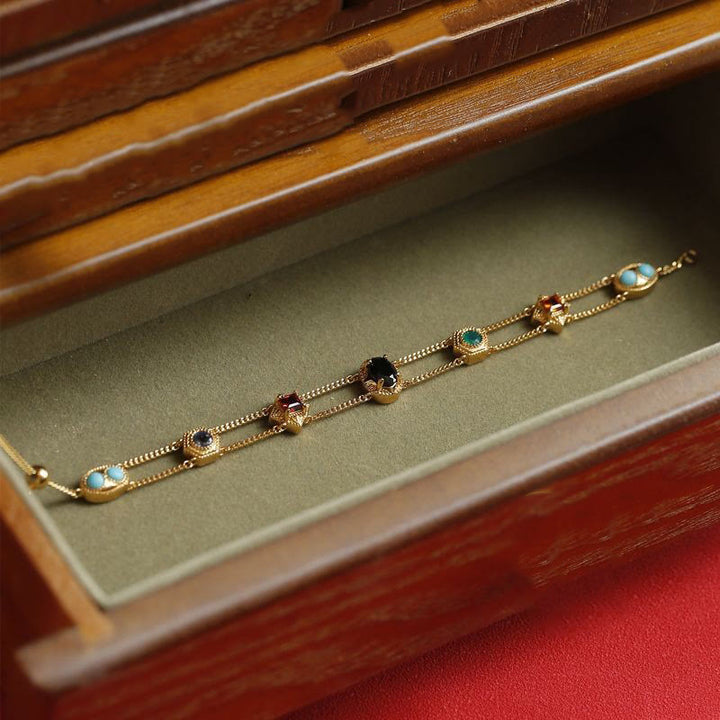 Olivenorma Western Retro Style Double Layer Bracelet - image 3