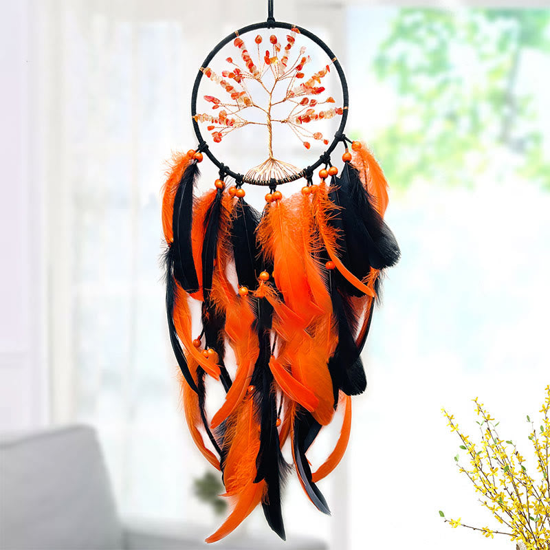 Olivenorma Yellow Agate Tree Of Life Dream Catcher - image 2