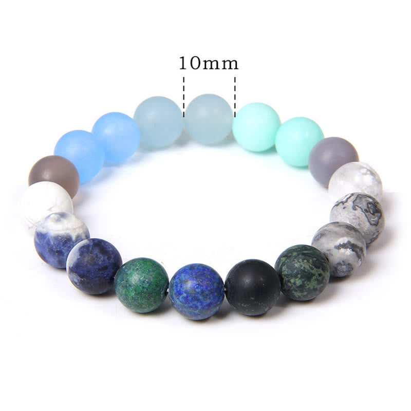 Olivenorma Frosted Natural 10mm Beads Planet Bracelet - image 3