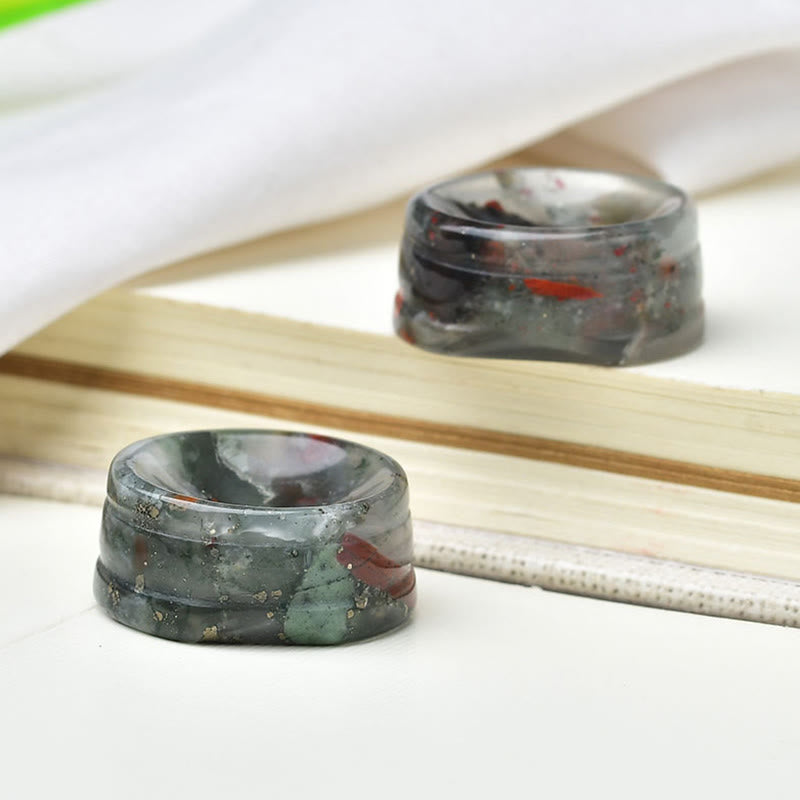 Olivenorma Natural Mineral Crystal Base Round Ball Holder Gemstone Decoration - Bloodstone - image 26