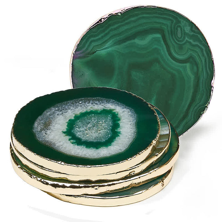 Olivenorma Blue Agate Coaster Gemstone Decoration - image 17