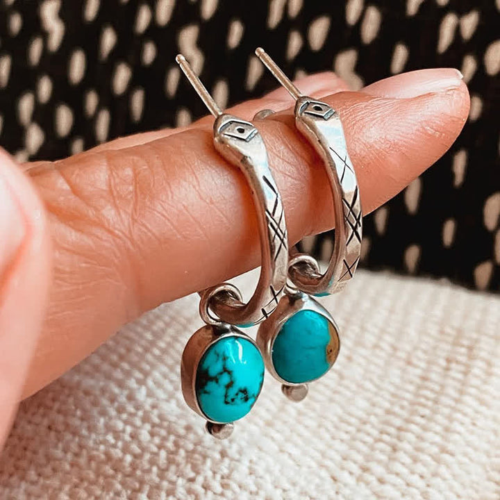 Olivenorma Retro Turquoise Earrings - Turquoise - image 0