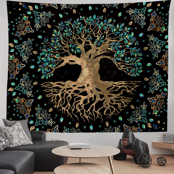 Olivenorma Life Of Tree Wall Hanging Black Green Tapestry - image 4