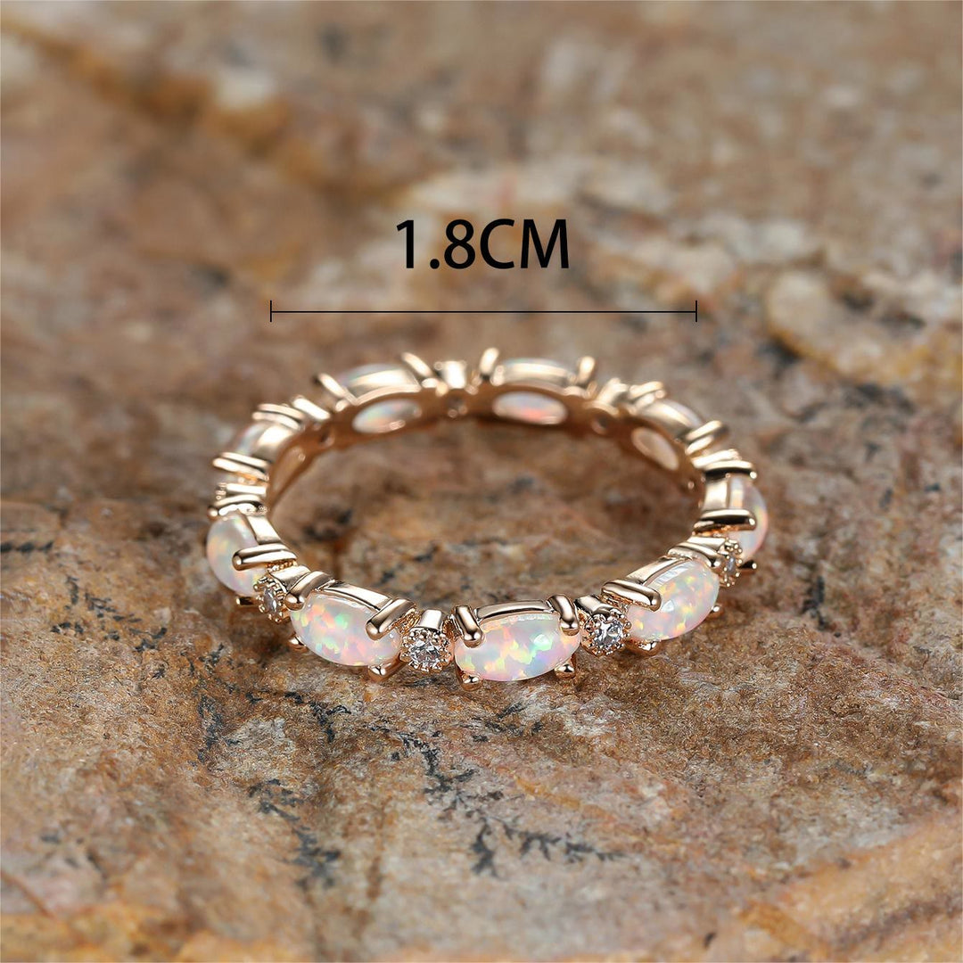 Olivenorma Purple Blue Opal Black Gold Ring - image 10