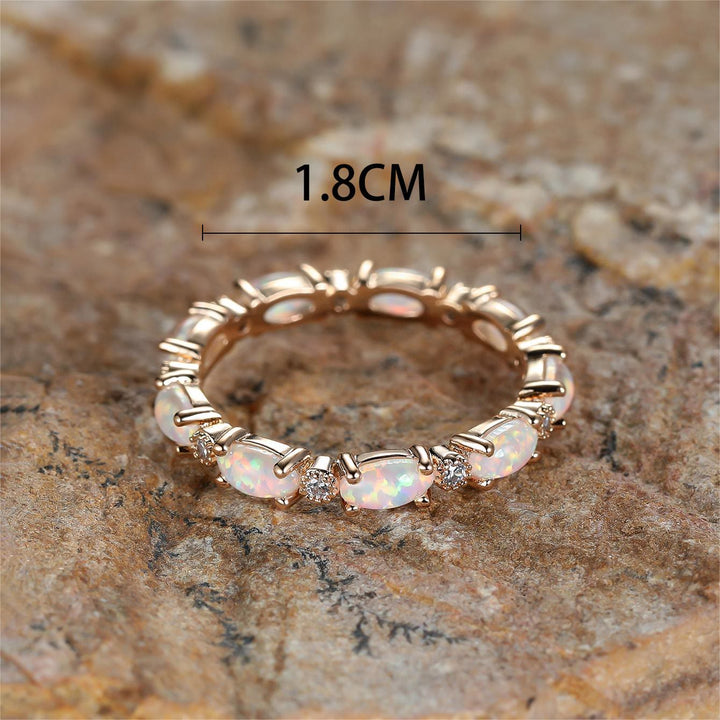 Olivenorma Purple Blue Opal Black Gold Ring - image 10