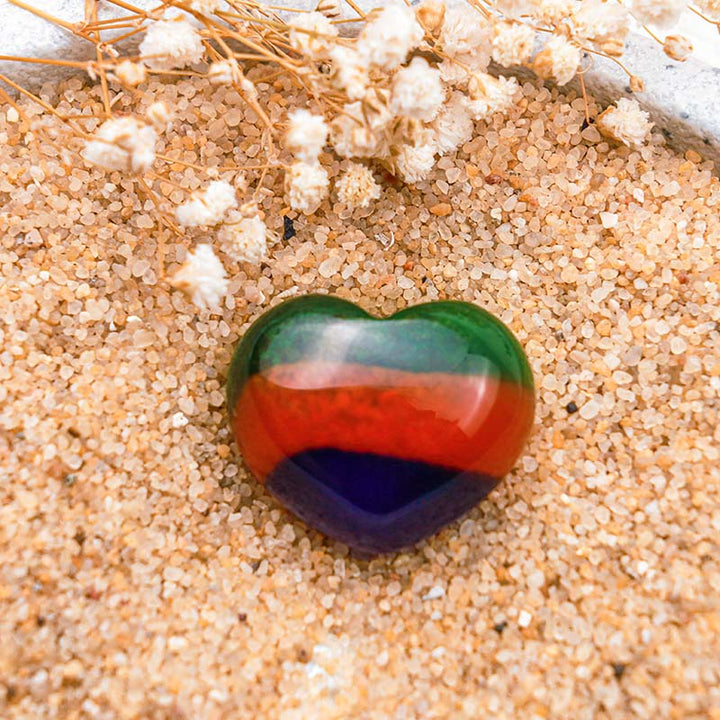 Olivenorma Cats Eye Stone Healing Crystal Heart - image 1