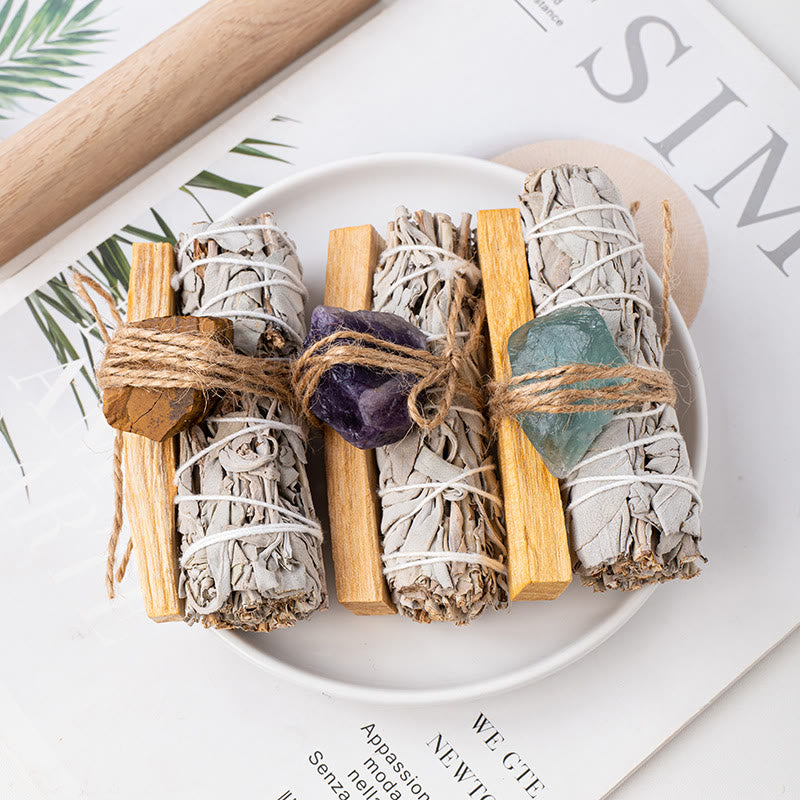 Olivenorma White Sage Peruvian Sacred Wood Strips Crystal 3-Piece Set - image 17