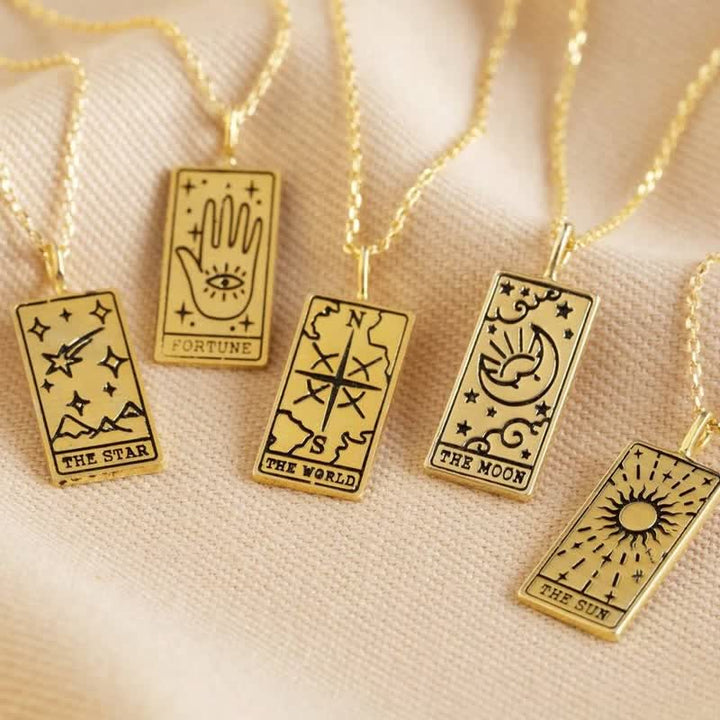 Olivenorma Vintage Tarot Card Fortune Necklace - image 0
